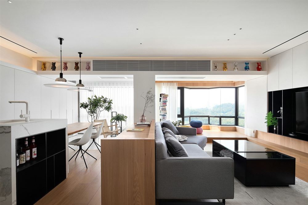 室內裝修金色碧海171平方米四居-現代極簡風格室內設計家裝案例