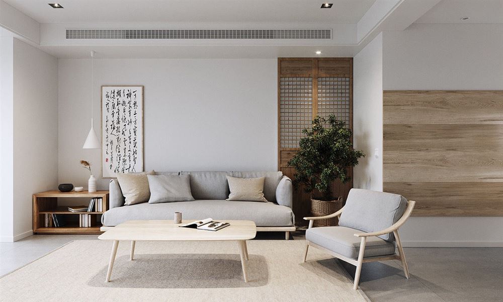 惠豐新城詔園四居160平方米-日式原木風格家裝設計室內裝修效果圖