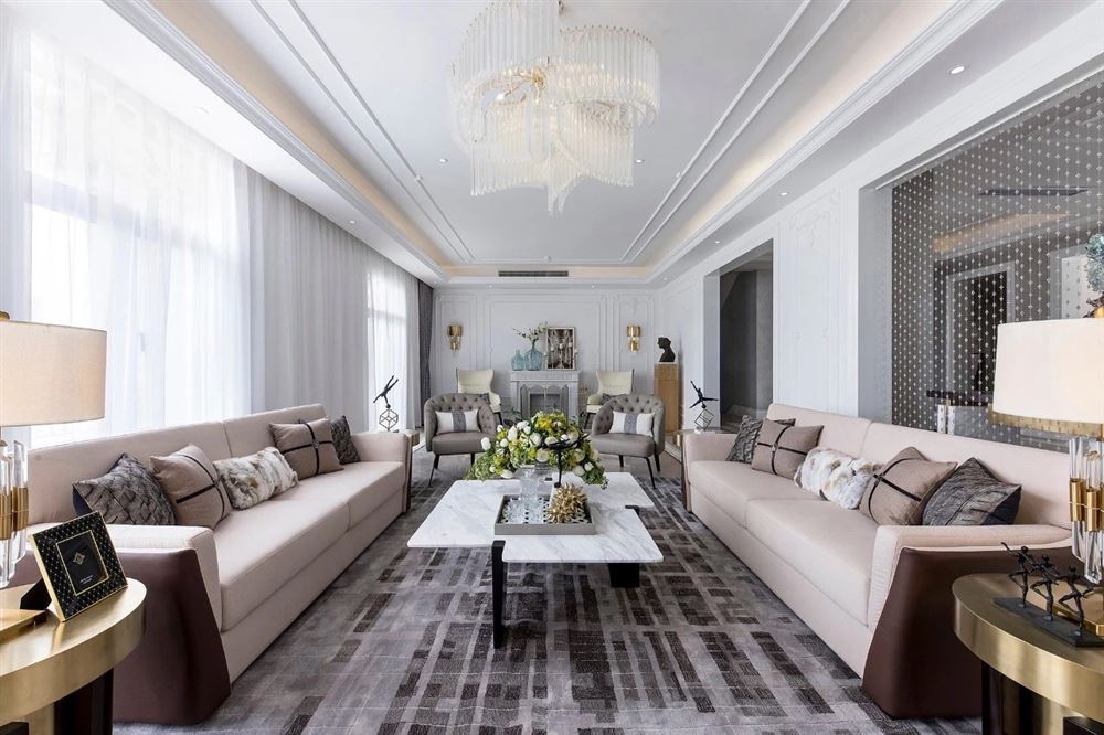 金海岸莊園327平米-法式輕奢風格家裝設計室內裝修效果圖