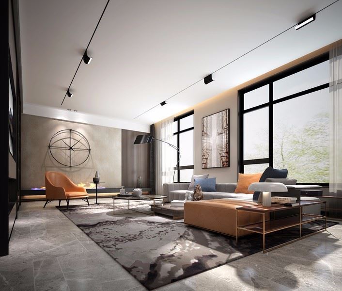 室內裝修馳宏小區158平米三居-現代簡約風格室內設計家裝案例