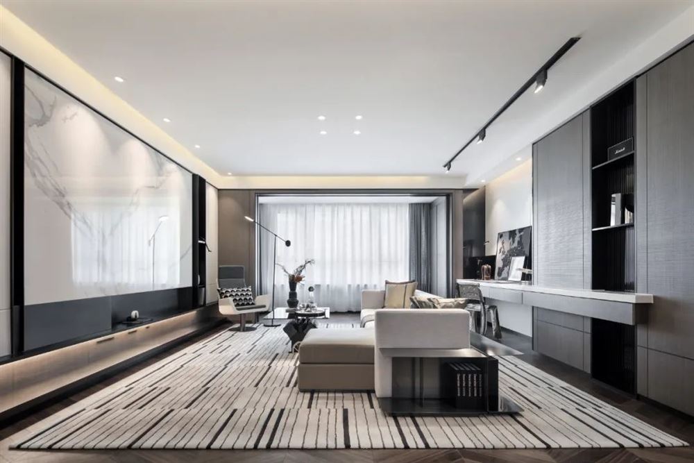 室內裝修金碧華庭155平米四居-現代簡約風格室內設計家裝案例