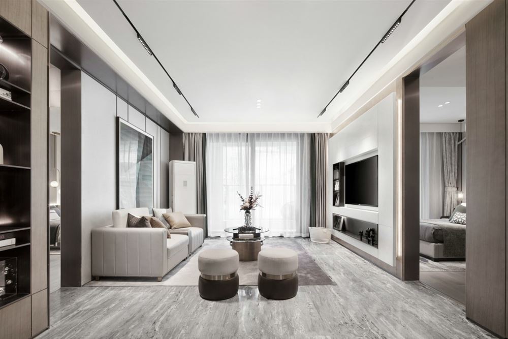 室內裝修國華新都110平方米三居-現代簡約風格室內設計家裝案例