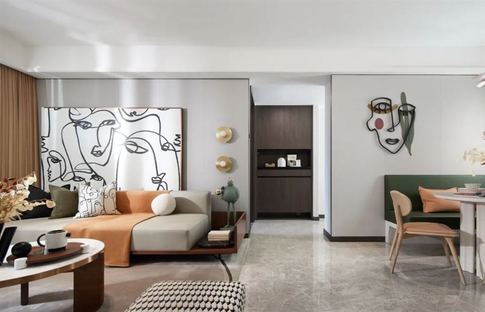 室內裝修盛世盤龍102平米-現代輕奢風格室內設計家裝案例