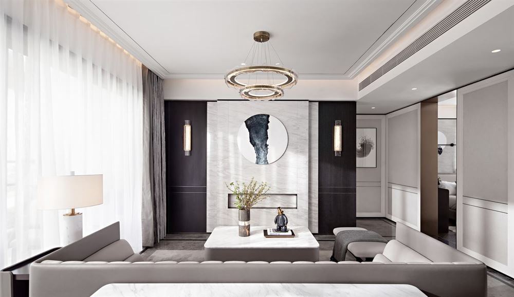 室內裝修中州府125平米四居-新中式風格室內設計家裝案例