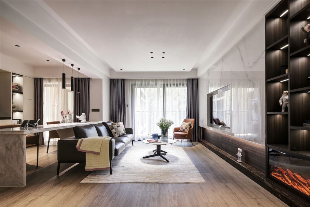室內裝修龍湖春江名城130平方米四居-現代簡約風格室內設計家裝案例