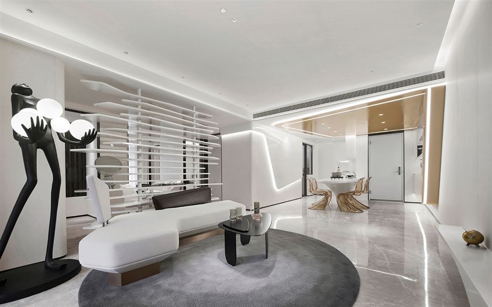 室內裝修龍光水悅熙園123平米四居-現代簡約風格室內設計家裝案例