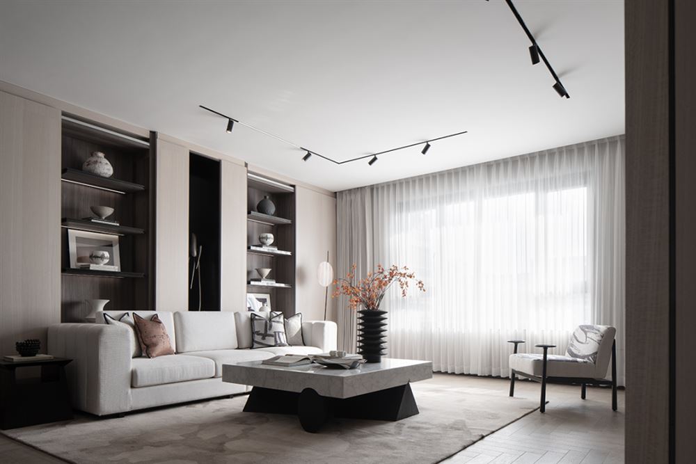 室內裝修北滘海琴水岸178平方米平層-現代簡約黑白灰風格室內設計家裝案例