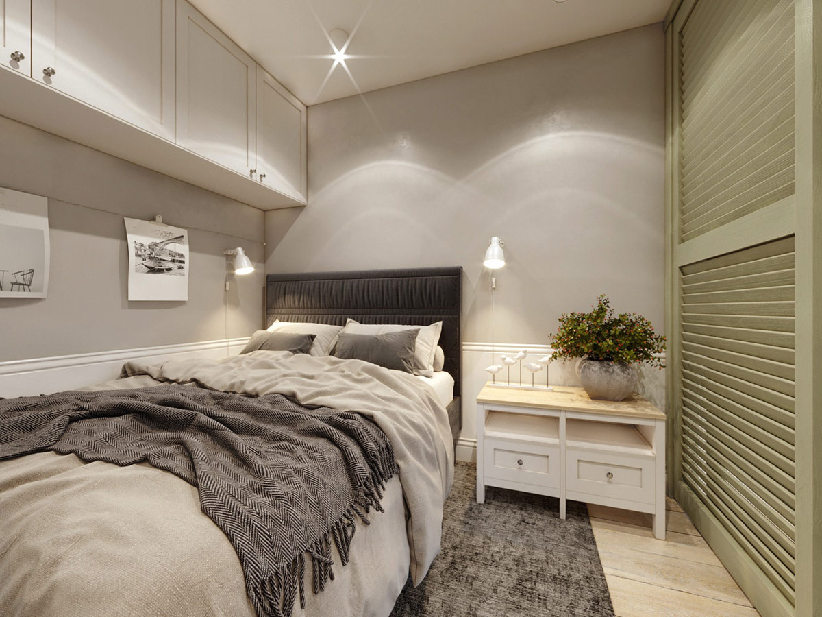 北歐簡約風格家裝設計室內裝修效果圖-臥室