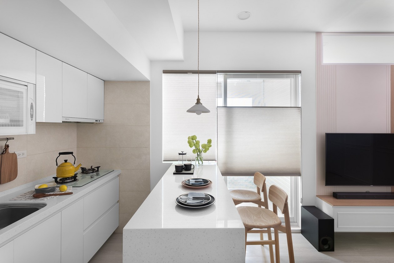 現代簡約風格室內家裝案例效果圖-廚房