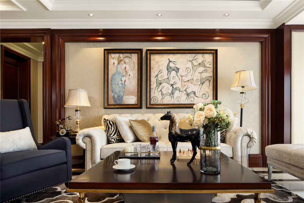 新古典風格室內家裝案例效果圖-客廳沙發