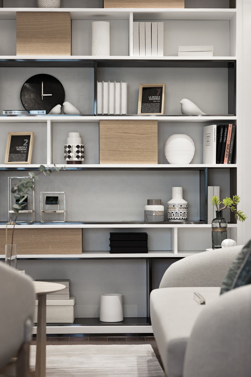 現代簡約風格公寓家裝案例效果圖-書柜