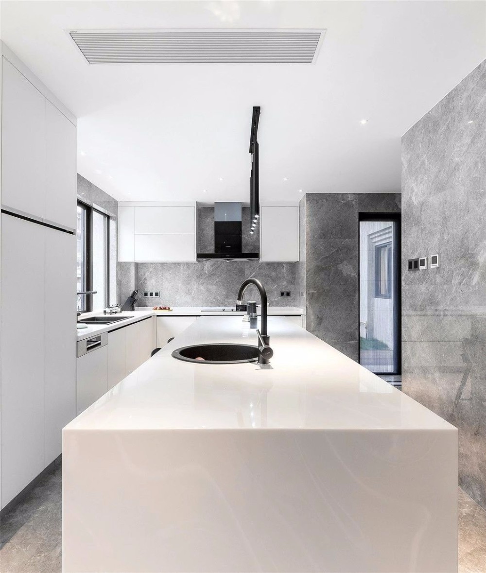 現代簡約高級灰風格室內設計家裝案例-廚房