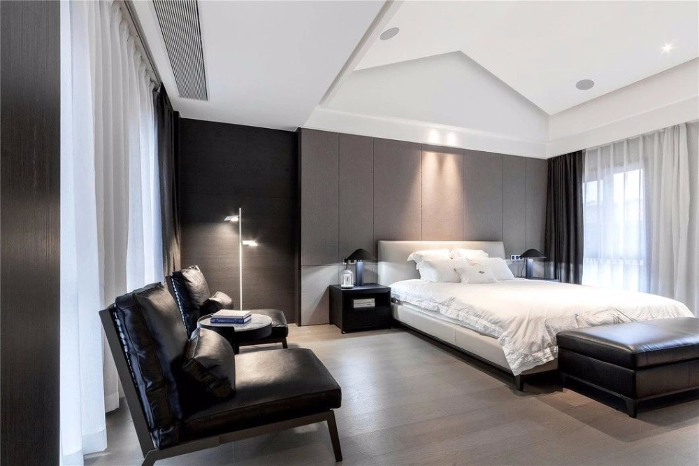 現代簡約高級灰風格室內設計家裝案例-臥室