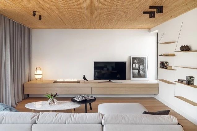 極簡原木風格室內設計家裝案例-客廳