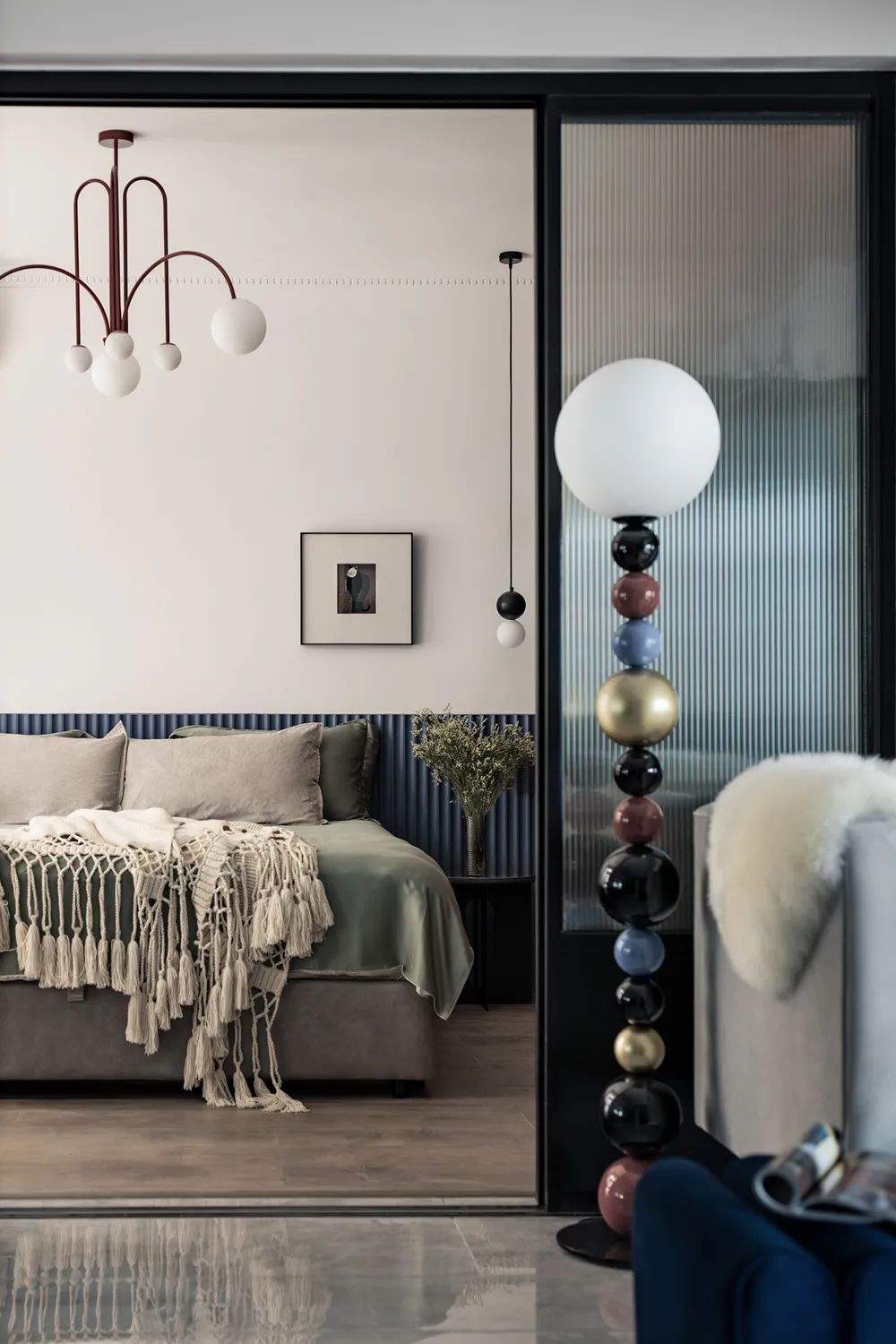 美式輕奢風格室內設計家裝案例-臥室