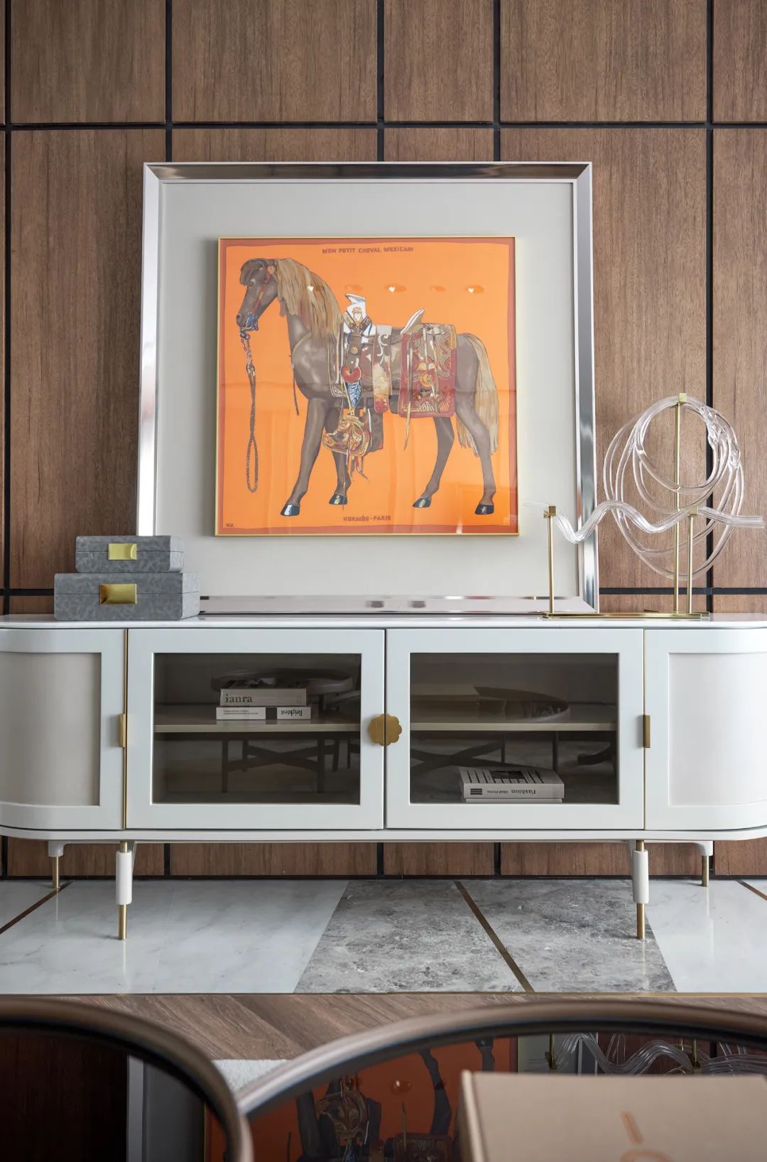 美式摩登風格室內設計家裝案例-客廳電視柜