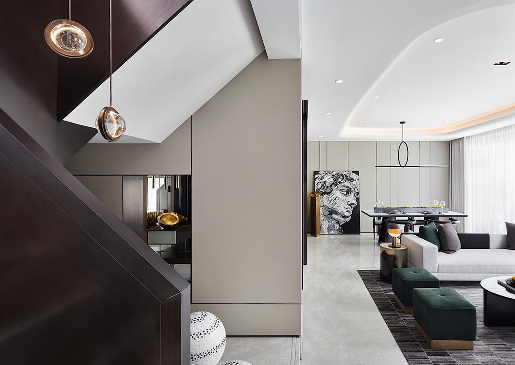 現代簡約風格別墅室內設計家裝案例-梯間