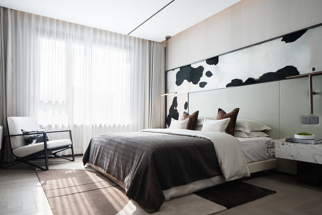 現代簡約黑白灰風格室內設計家裝案例-臥室